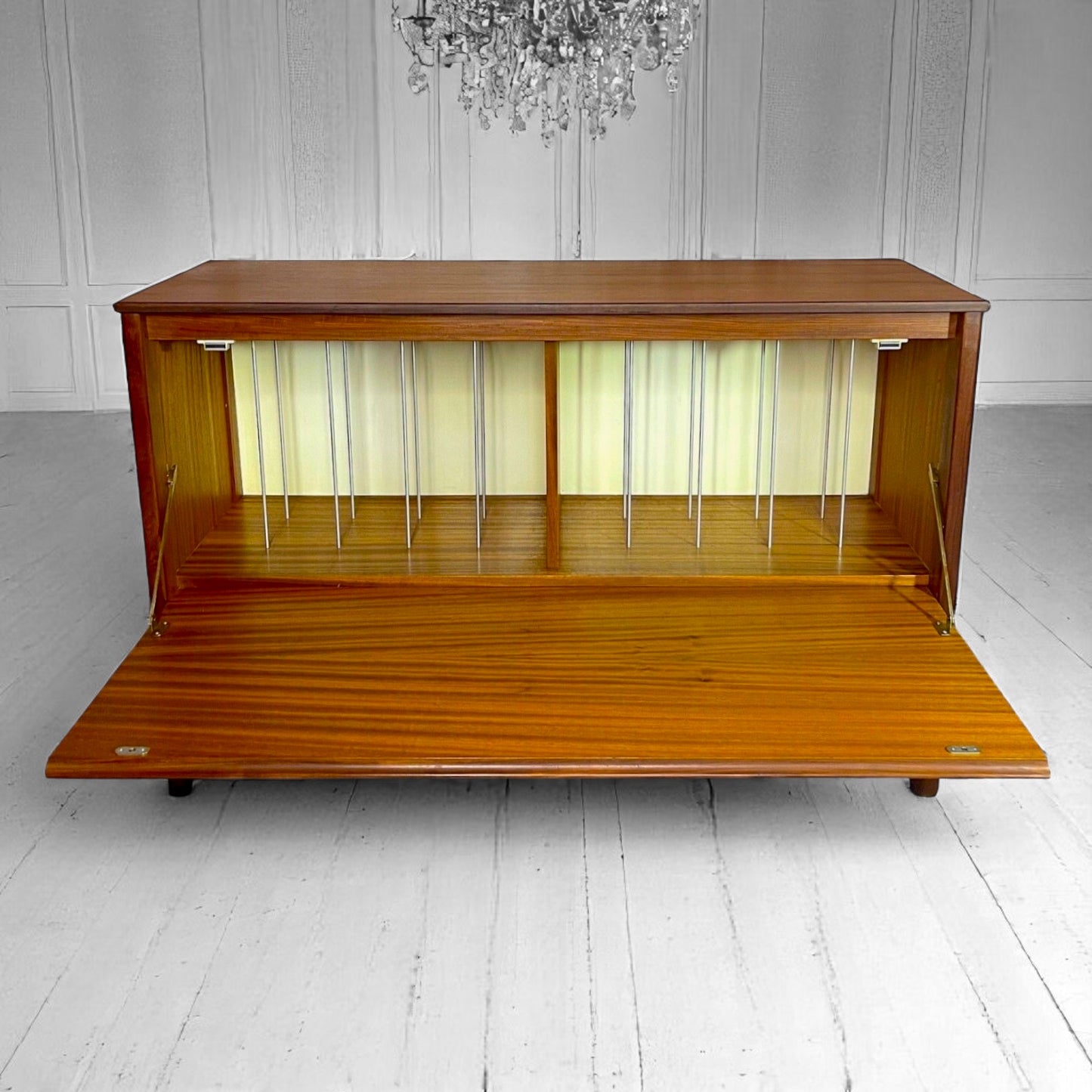 Mid Century Teak Vinyl, Record Cabinet, Sideboard