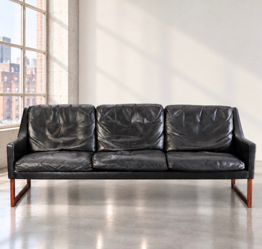 Rudolf Bernd Glatzel for Kill International Leather Sofa 1960's