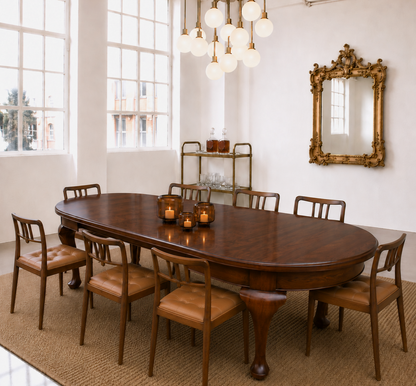 Large Victorian Antique Rare Bespoke Extending Table 8ft x 4ft  Large Cabriole Legs