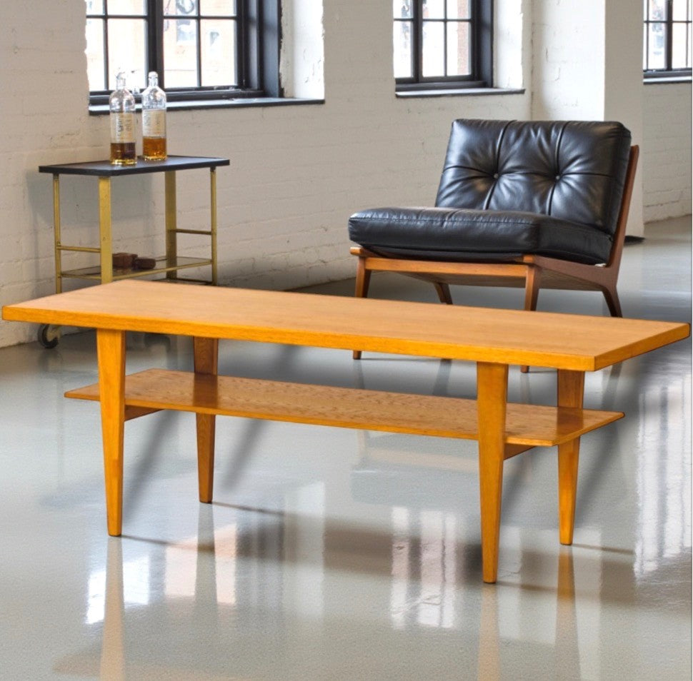 Mid Century Danish Large Oak Coffee Table 1960s, possibly Børge Mogensen