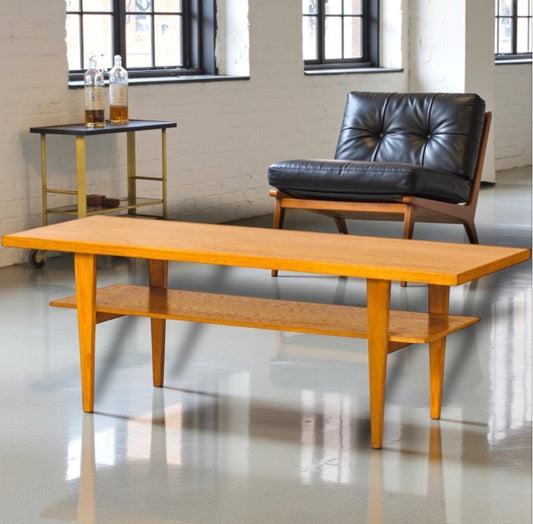 Mid Century Danish Large Oak Coffee Table 1960s, possibly Børge Mogensen