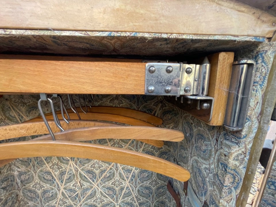 Art Deco 1920s Wardrobe Trunk Gentleman’s Antique Luggage Chest, Vintage Steamer