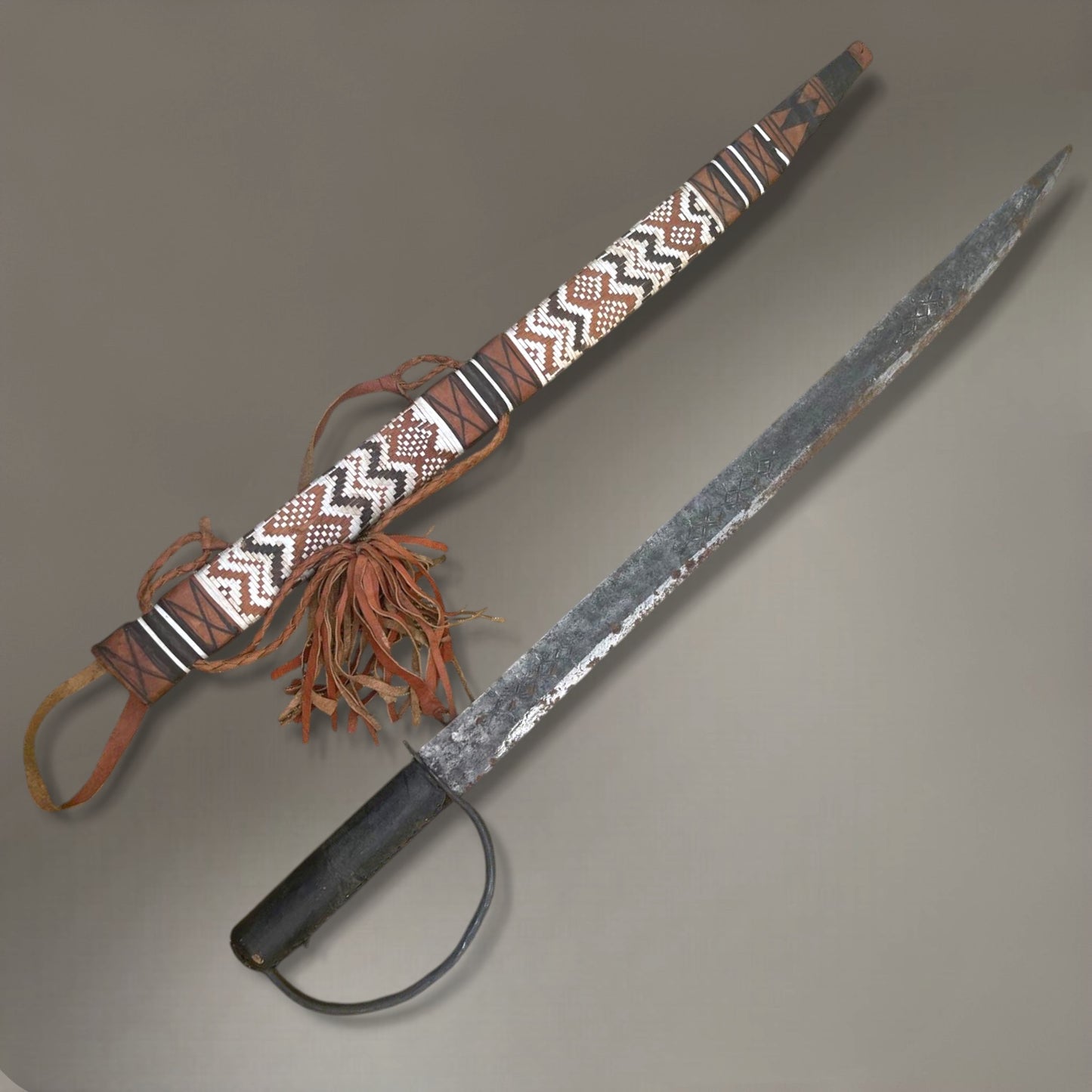 A rare and authentic African prestige sword, dated to c. 1900–30